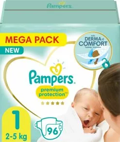 Pampers® Pampers Premium Protection Luiers - Maat 1 - 2 Tot 5kg - 96 Stuks