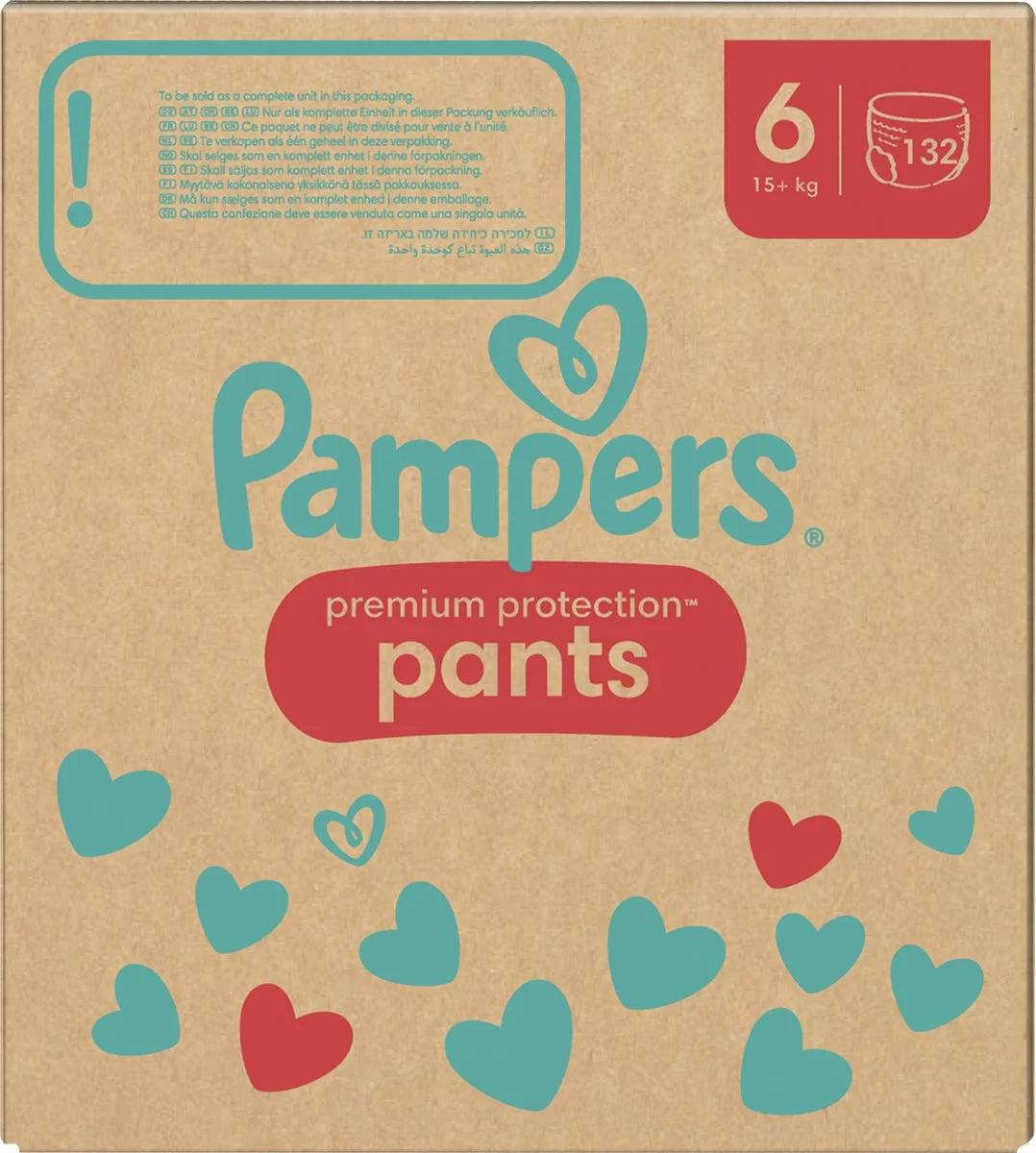 Pampers® Pampers Premium Protection Pants - Maat 6 (15kg+) - 132 Luierbroekjes - Maandbox 12 Pampers® Pampers Premium Protection Pants - Maat 6 (15kg+) - 132 Luierbroekjes - Maandbox - Afbeelding 10