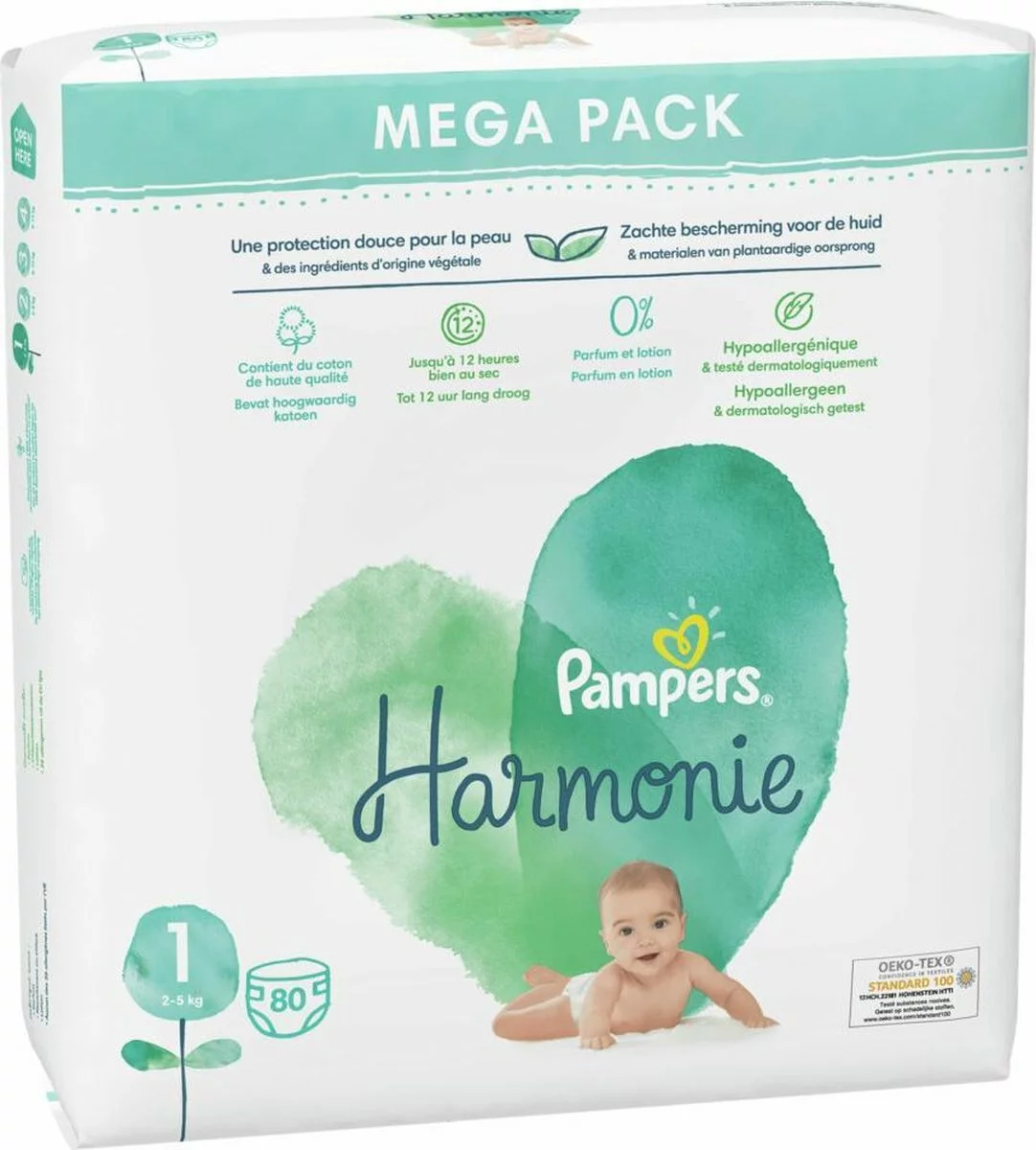 Pampers® Pampers Harmonie / Pure Maat 1 (2-5kg) 160 Luiers 15 Pampers® Pampers Harmonie / Pure Maat 1 (2-5kg) 160 Luiers - Afbeelding 13