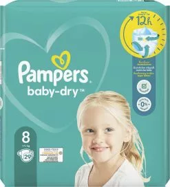Pampers® Pampers - Baby Dry - Maat 8 - Small Pack - 29 Luiers -Pampers Katoenen luiers Verkoopwinkel 1088x1200