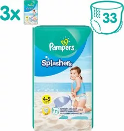 Pampers® Pampers Splashers Wegwerpbare Zwemluiers - Maat 4-5 (9-15 Kg) - 33 Stuks - Voordeelverpakking