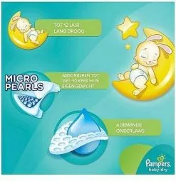 Pampers® Pampers Baby Dry Luiers - Maat 3 - 6 Tot 10kg -136 Stuks -Pampers Katoenen luiers Verkoopwinkel 1163x1200