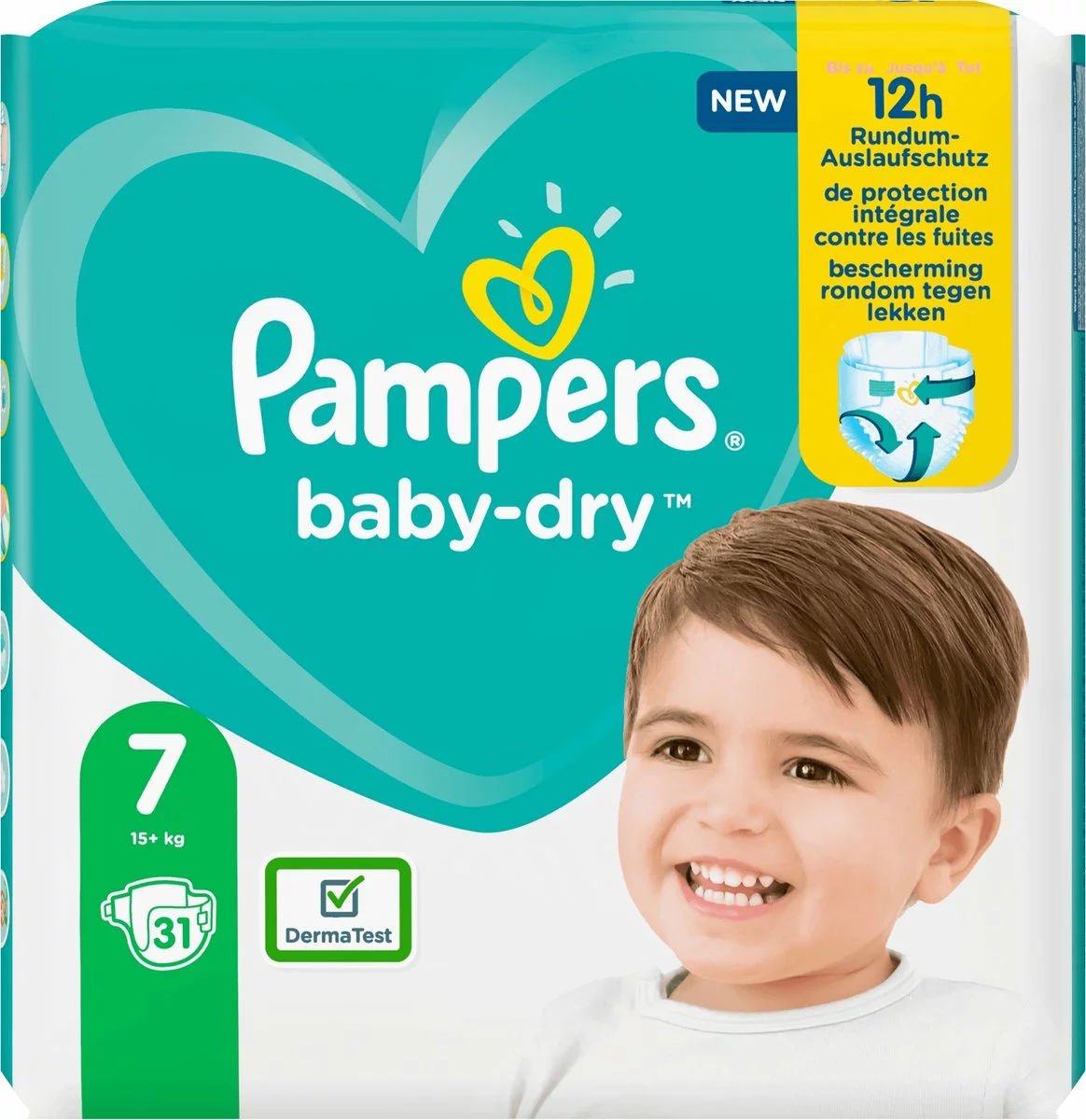 Pampers® Pampers Baby-Dry Maat 7 (15kg+) - 31 Luiers 4 Pampers® Pampers Baby-Dry Maat 7 (15kg+) - 31 Luiers - Afbeelding 2