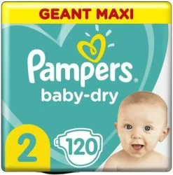 Pampers® Pampers Baby-Dry Luiers - Maat 2 (4-8kg) - 120 Stuks - Voordeelverpakking