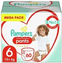 Pampers Katoenen luiers Verkoopwinkel 17 PampersĀ® Pampers Premium Protection Pants Luierbroekjes - Maat 6 (15+kg) - 60 Stuks