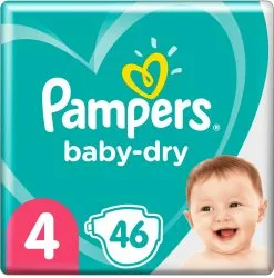 Pampers® Pampers Baby-Dry Maat 4, 46 Luiers, Tot 12 Uur Bescherming, 9-14kg 20 Pampers® Pampers Baby-Dry Maat 4, 46 Luiers, Tot 12 Uur Bescherming, 9-14kg -Pampers Katoenen luiers Verkoopwinkel 1187x1200