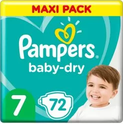 Pampers® Pampers - Baby Dry - Maat 7 - Mega Pack - 72 Luiers 20 Pampers® Pampers - Baby Dry - Maat 7 - Mega Pack - 72 Luiers -Pampers Katoenen luiers Verkoopwinkel 1188x1200 2