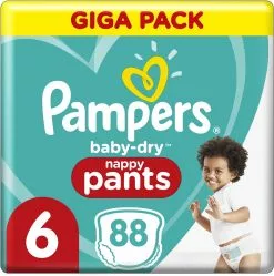 Pampers® Pampers - Baby Dry Pants - Maat 6 - Mega Pack - 88 Luierbroekjes -Pampers Katoenen luiers Verkoopwinkel 1189x1200 3