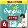 Pampers® Pampers Baby Dry Nappy Pants Maat 6 - 144 Luierbroekjes Maandbox