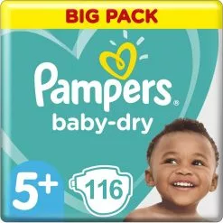 Pampers® Pampers Baby Dy Maat 5+ - 116 Luiers (2x58) - 12-17KG