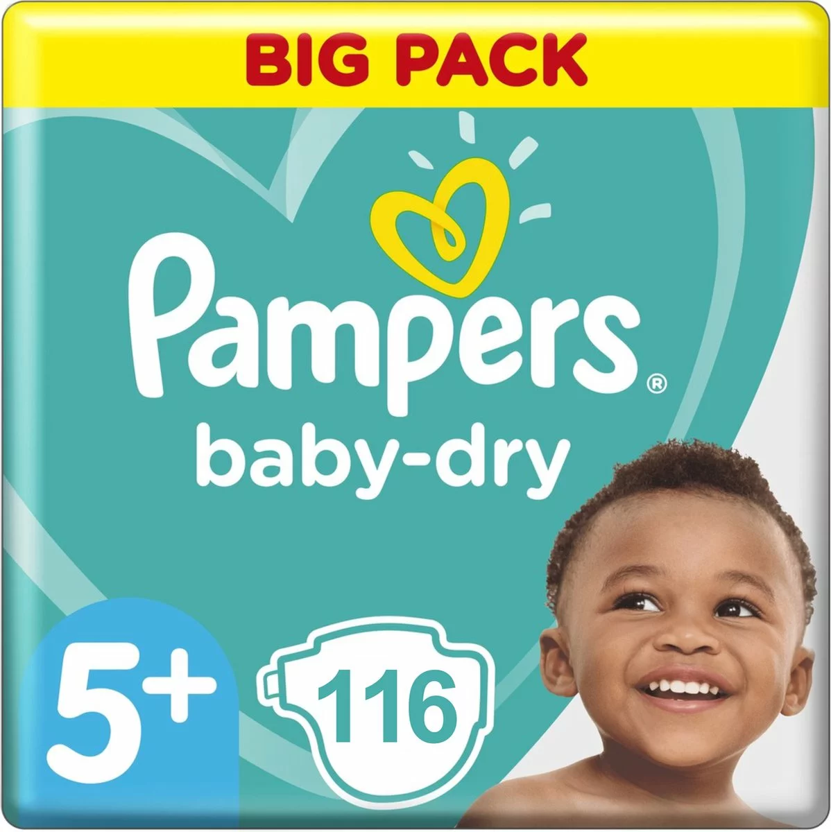 Pampers® Pampers Baby Dy Maat 5+ - 116 Luiers (2x58) - 12-17KG 3 Pampers® Pampers Baby Dy Maat 5+ - 116 Luiers (2x58) - 12-17KG