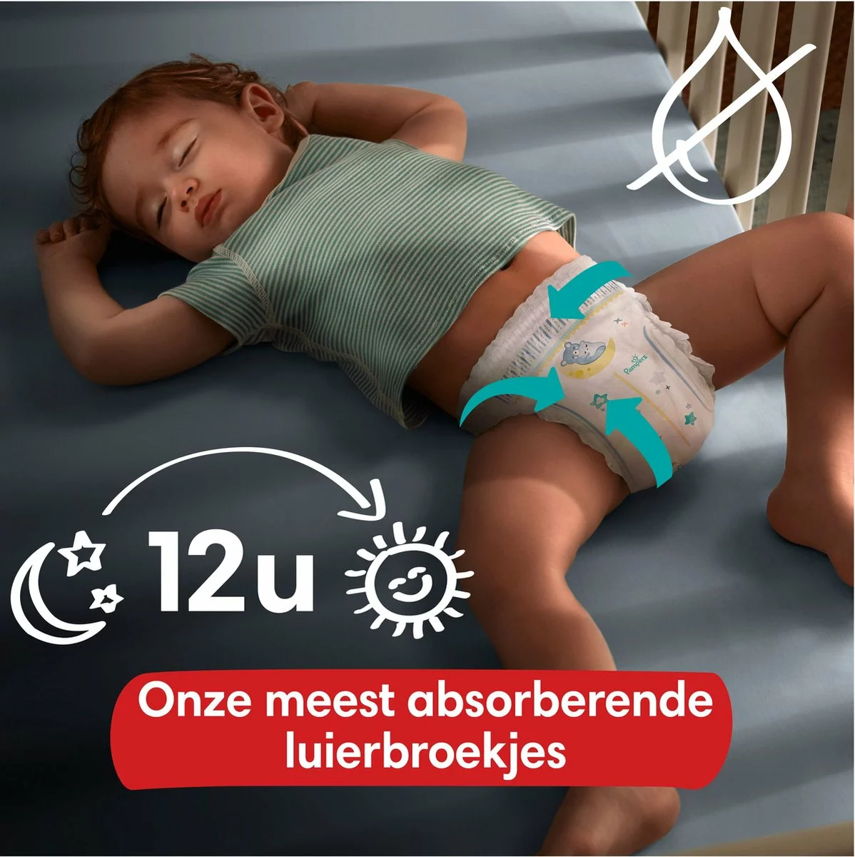 Pampers® Pampers Baby-Dry Night Pants - Maat 4 (9kg - 15kg) - 180 Luierbroekjes Maandbox 6 Pampers® Pampers Baby-Dry Night Pants - Maat 4 (9kg - 15kg) - 180 Luierbroekjes Maandbox - Afbeelding 4