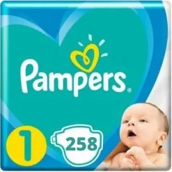 Pampers Katoenen luiers Verkoopwinkel 14 PampersĀ® Pampers Newborn Maat 1 - 258 Luiers Maandbox