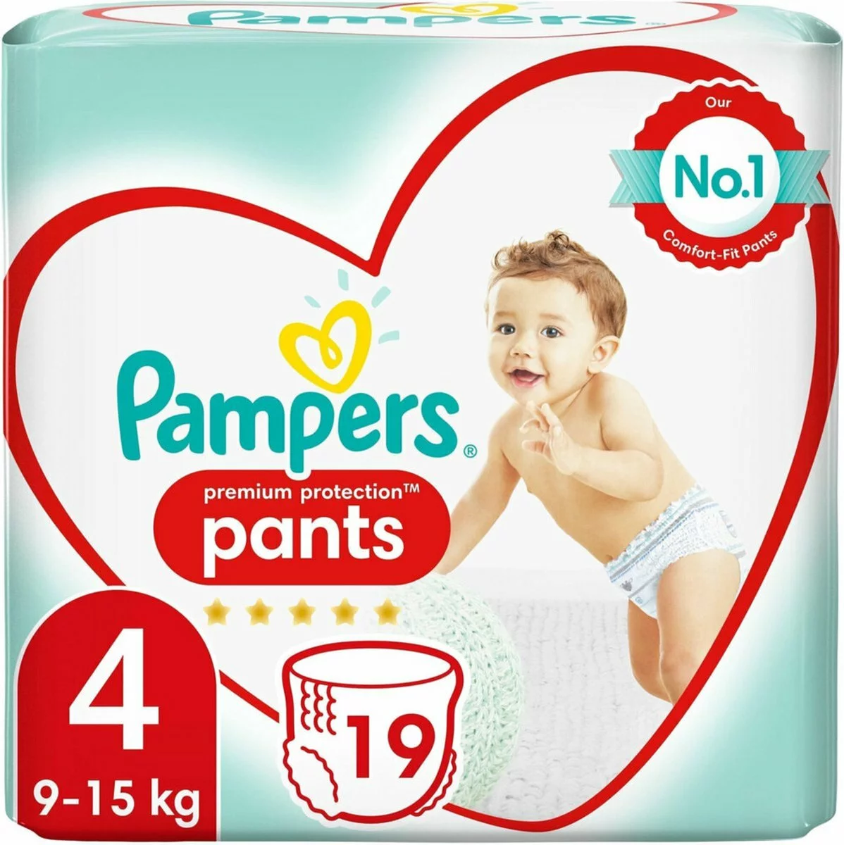 Pampers® Pampers Premium Protection Pants Luierbroekjes - Maat 4 (9-15 Kg) - 76 Stuks - Maandbox 3 Pampers® Pampers Premium Protection Pants Luierbroekjes - Maat 4 (9-15 Kg) - 76 Stuks - Maandbox