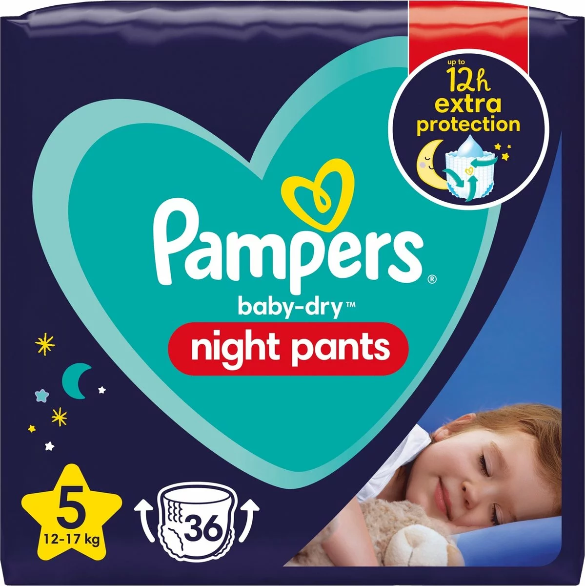 Pampers® Pampers - Night Pants - Maat 5 - Mega Pack - 72 Luierbroekjes 9 Pampers® Pampers - Night Pants - Maat 5 - Mega Pack - 72 Luierbroekjes - Afbeelding 7