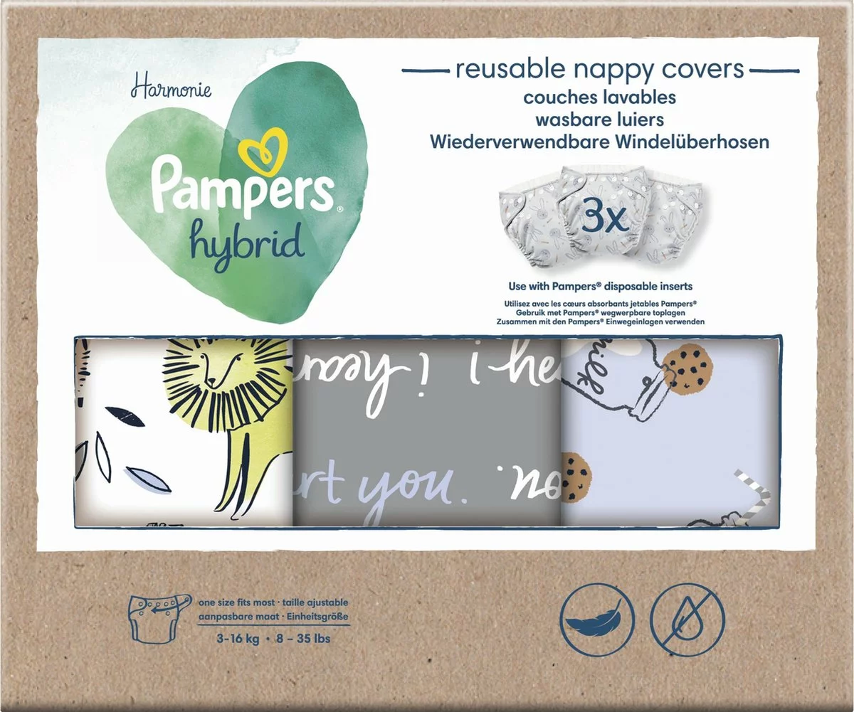 Pampers® Pampers Harmonie Hybrid - Wasbare Luiers Voor Baby’s - 3 Wasbare Luiers 10 Pampers® Pampers Harmonie Hybrid - Wasbare Luiers Voor Baby’s - 3 Wasbare Luiers - Afbeelding 8
