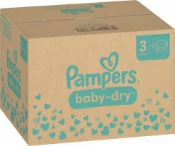 Pampers® Pampers Baby-Dry - Maat 3 (6kg - 10kg) - 222 Luiers - Maandbox -Pampers Katoenen luiers Verkoopwinkel 1200x1002