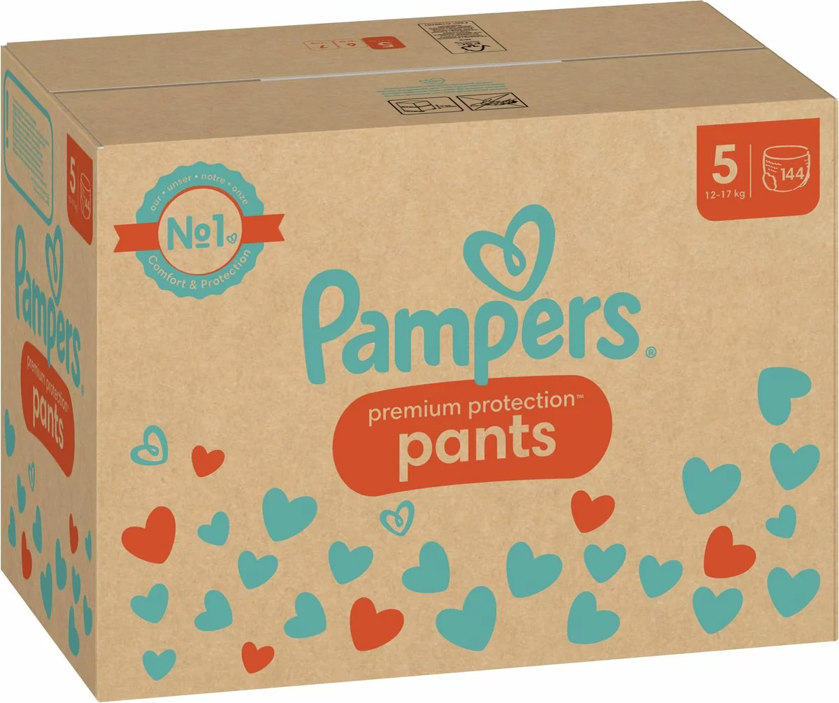 Pampers® Pampers Premium Protection Pants - Maat 5 (12kg - 17kg) - 144 Luierbroekjes - Maandbox 16 Pampers® Pampers Premium Protection Pants - Maat 5 (12kg - 17kg) - 144 Luierbroekjes - Maandbox - Afbeelding 14