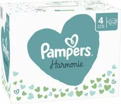 Pampers® Pampers Harmonie Luiers - Maat 4 (9-14kg) - 174 Luiers - Maandbox -Pampers Katoenen luiers Verkoopwinkel 1200x1035 1