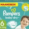 Pampers® Pampers Baby-Dry Maat 6 - 164 Luiers (2 X 82) - 13-18kg -Pampers Katoenen luiers Verkoopwinkel 1200x1044