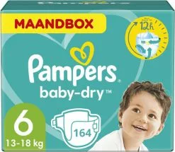 Pampers® Pampers Baby-Dry Maat 6 - 164 Luiers (2 X 82) - 13-18kg