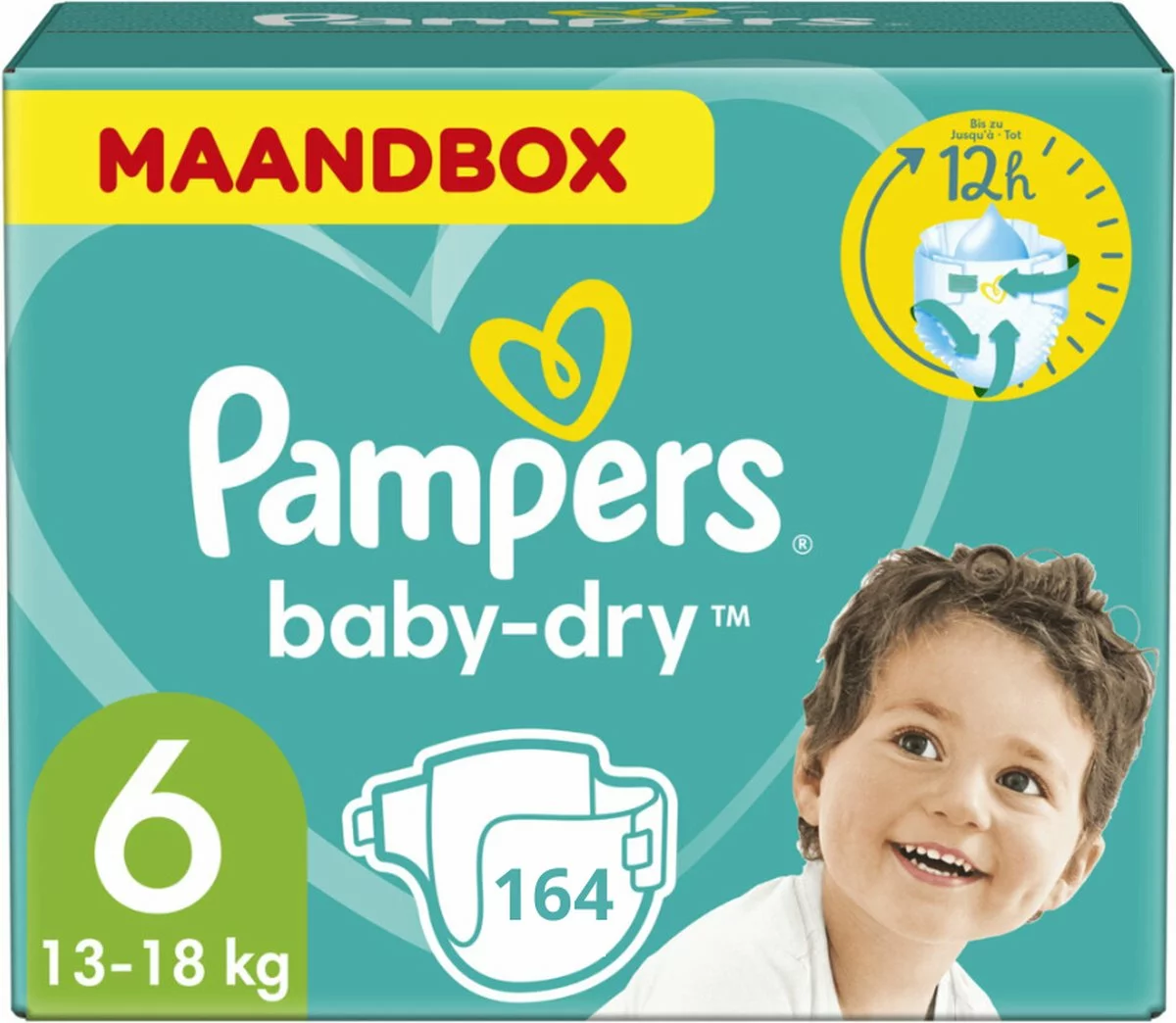 Pampers® Pampers Baby-Dry Maat 6 - 164 Luiers (2 X 82) - 13-18kg 3 Pampers® Pampers Baby-Dry Maat 6 - 164 Luiers (2 X 82) - 13-18kg
