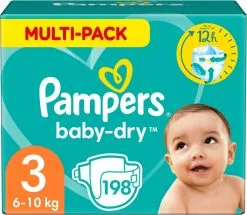 Pampers® Pampers Baby-Dry Luiers - Maat 3 (6-10 Kg) - 198 Stuks - Multi-Pack -Pampers Katoenen luiers Verkoopwinkel 1200x1045 4