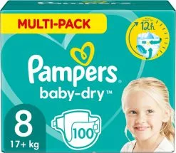 Pampers® Pampers Baby Dry Luiers Maat 8 (17 Kg+) 100 Stuks - Multi-Pack -Pampers Katoenen luiers Verkoopwinkel 1200x1045 6
