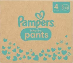 Pampers® Pampers Baby-Dry Pants - Maat 4 (9-15kg) - 180 Luierbroekjes - Maandbox -Pampers Katoenen luiers Verkoopwinkel 1200x1046