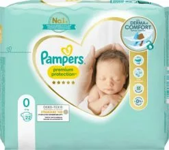 Pampers® 8x Pampers Premium Protection Luiers Maat 0 (<3kg) 22 Stuks