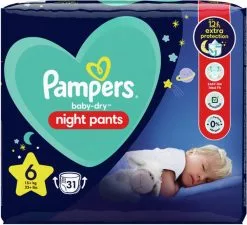 Pampers® Pampers Night Pants - Maat 6 (15kg+) - 31 Luierbroekjes - Nachtluiers