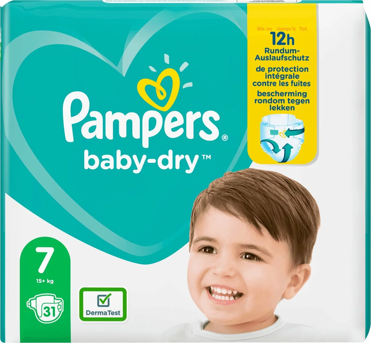 Pampers® Pampers Baby-Dry Maat 7 (15kg+) - 31 Luiers 3 Pampers® Pampers Baby-Dry Maat 7 (15kg+) - 31 Luiers