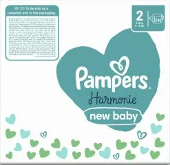 Pampers® Pampers Harmonie Luiers - Maat 2 (4-8kg) - 240 Luiers - Maandbox -Pampers Katoenen luiers Verkoopwinkel 1200x1168