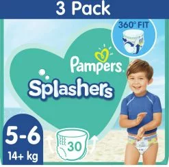 Pampers® Pampers Splashers Wegwerpbare Zwemluiers - Maat 5-6 (14+ Kg) - 30 Stuks - Voordeelverpakking -Pampers Katoenen luiers Verkoopwinkel 1200x1183 1