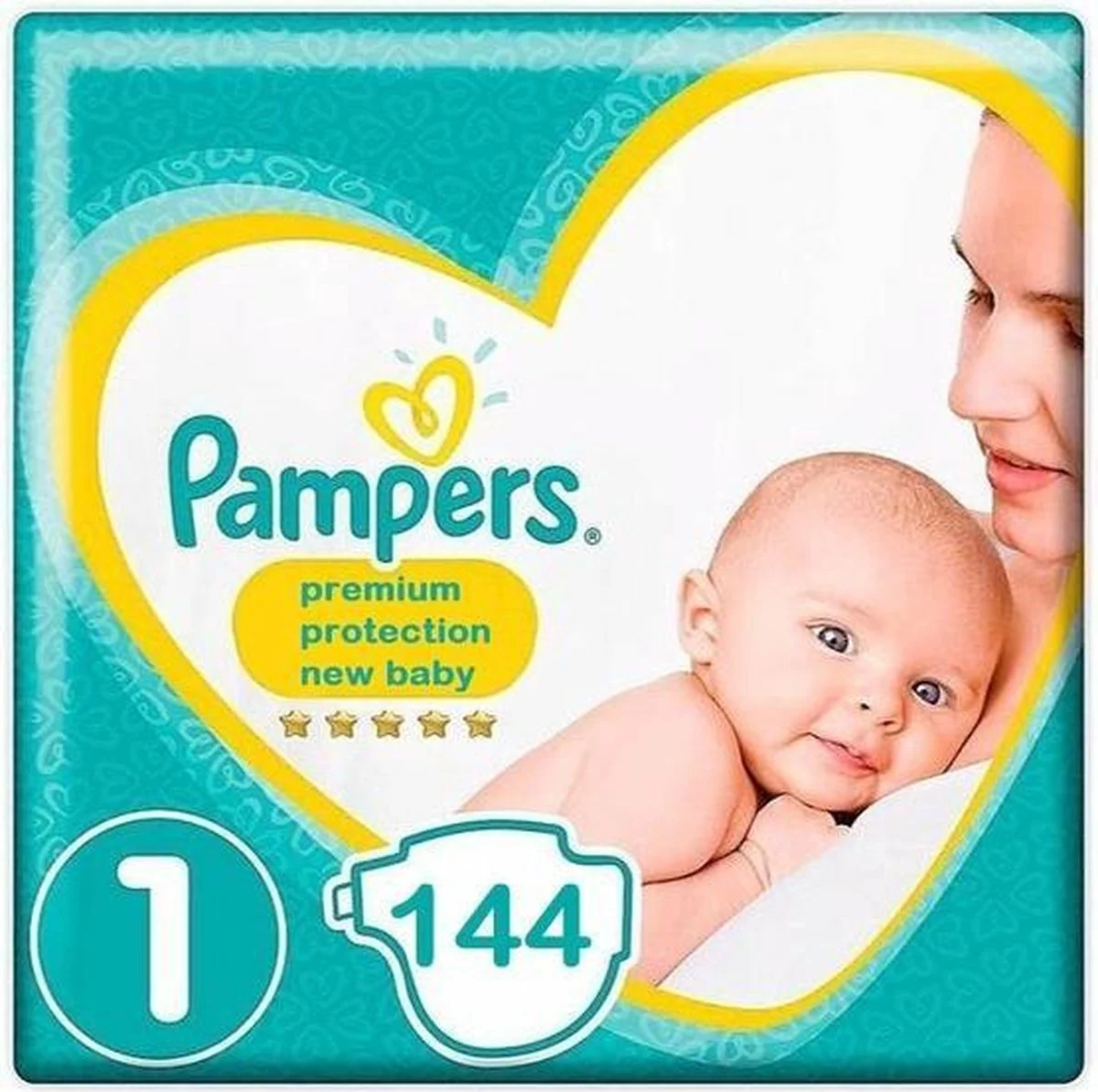 Pampers® Pampers Premium Protection New Baby Luiers Maat 1 - 144 Luiers Maandbox 4 Pampers® Pampers Premium Protection New Baby Luiers Maat 1 - 144 Luiers Maandbox - Afbeelding 2