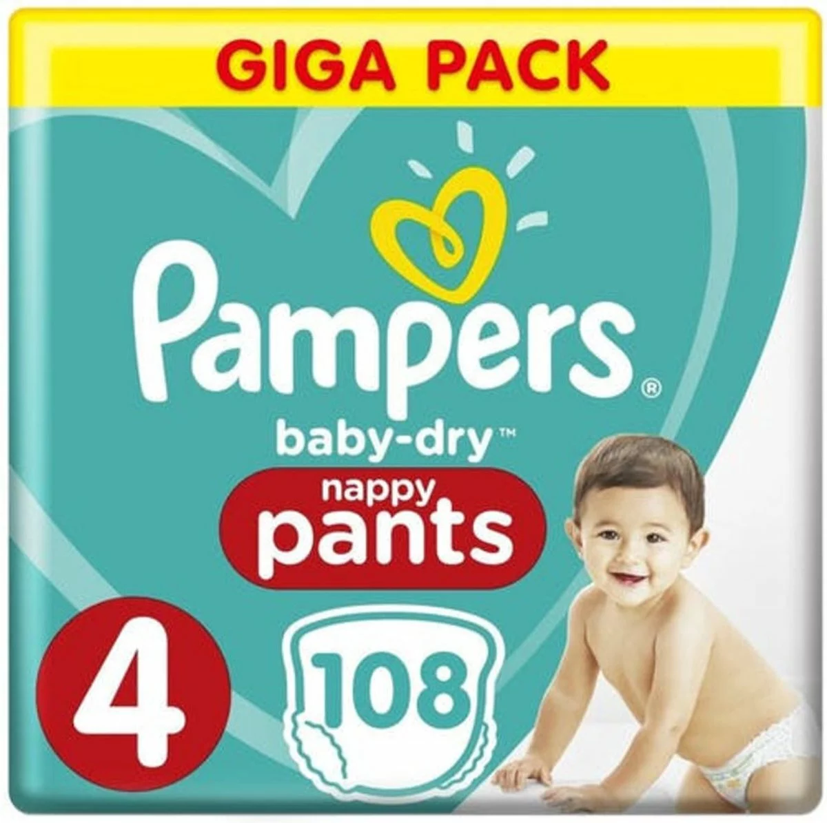 Pampers® Pampers Baby Dry Nappy Pants - Maat 4 (9-15kg) - 108 Stuks 3 Pampers® Pampers Baby Dry Nappy Pants - Maat 4 (9-15kg) - 108 Stuks