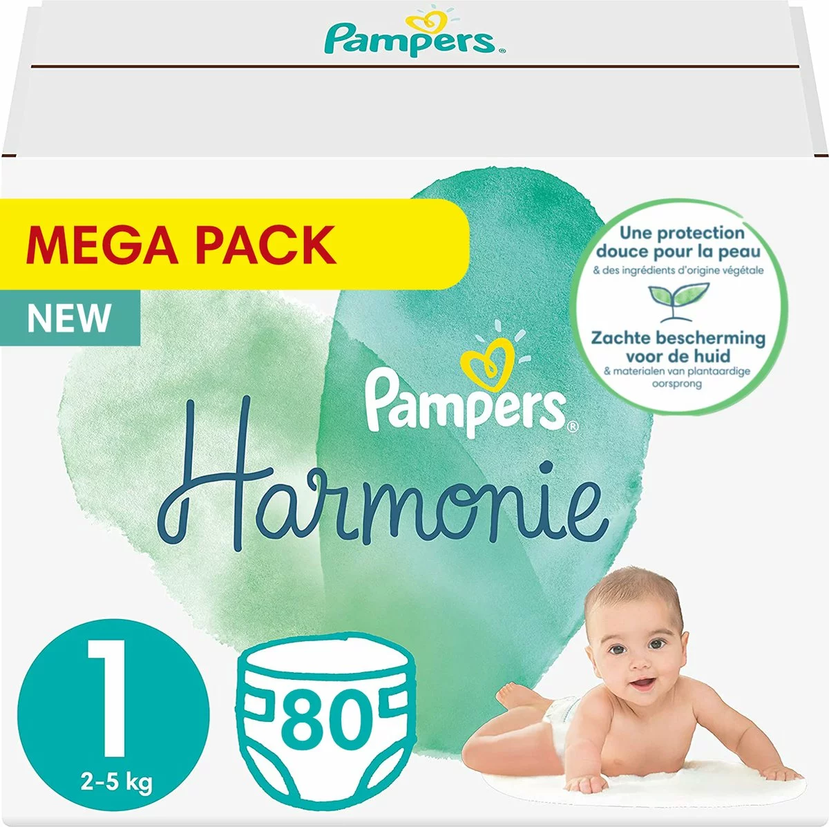 Pampers® Pampers - Harmonie / Pure - Maat 1 - Mega Pack - 80 Luiers 3 Pampers® Pampers - Harmonie / Pure - Maat 1 - Mega Pack - 80 Luiers