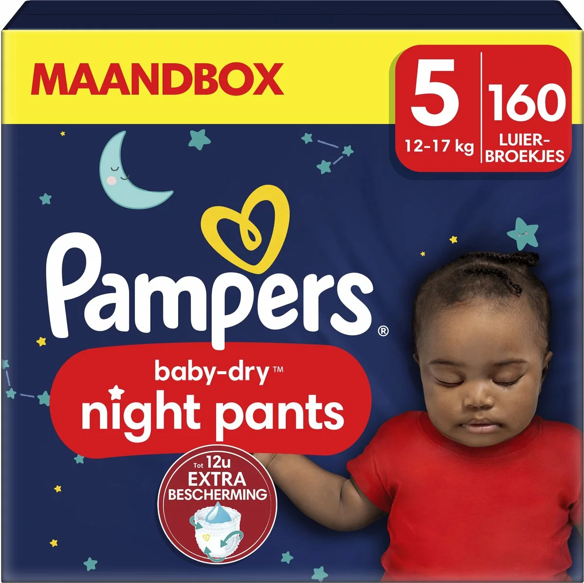 Pampers® Pampers Baby-Dry Night Pants - Maat 5 (12kg - 17kg) - 160 Luierbroekjes Maandbox 9 Pampers® Pampers Baby-Dry Night Pants - Maat 5 (12kg - 17kg) - 160 Luierbroekjes Maandbox - Afbeelding 7