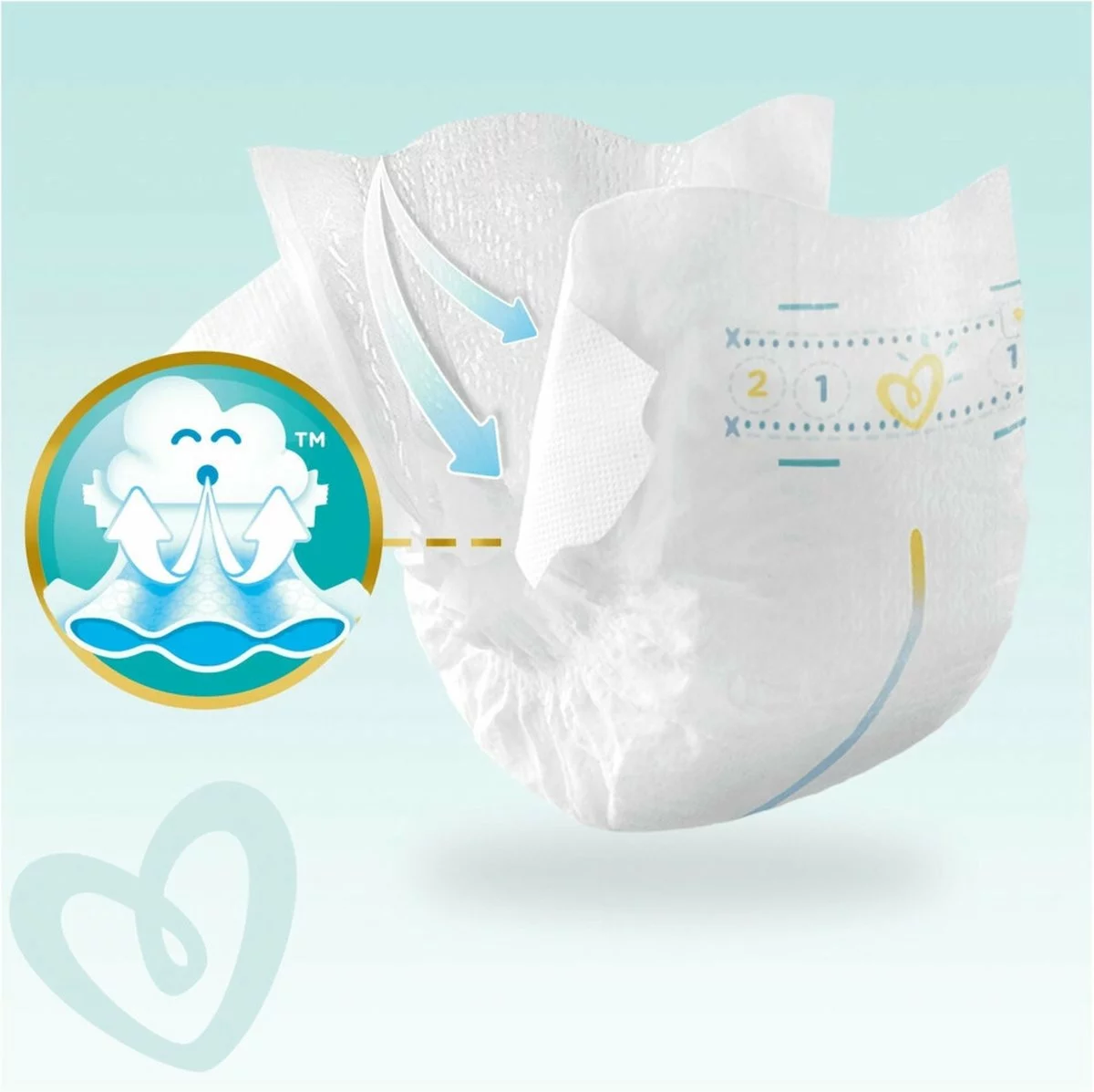 Pampers® Pampers Premium Protection - Maat 1 (New Born) 2-5 Kg - 72 Stuks - Luiers 6 Pampers® Pampers Premium Protection - Maat 1 (New Born) 2-5 Kg - 72 Stuks - Luiers - Afbeelding 4