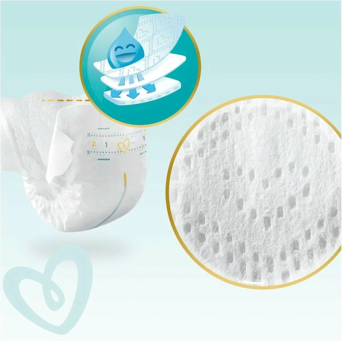 Pampers® Pampers Premium Protection - Maat 1 (New Born) 2-5 Kg - 72 Stuks - Luiers 11 Pampers® Pampers Premium Protection - Maat 1 (New Born) 2-5 Kg - 72 Stuks - Luiers - Afbeelding 9