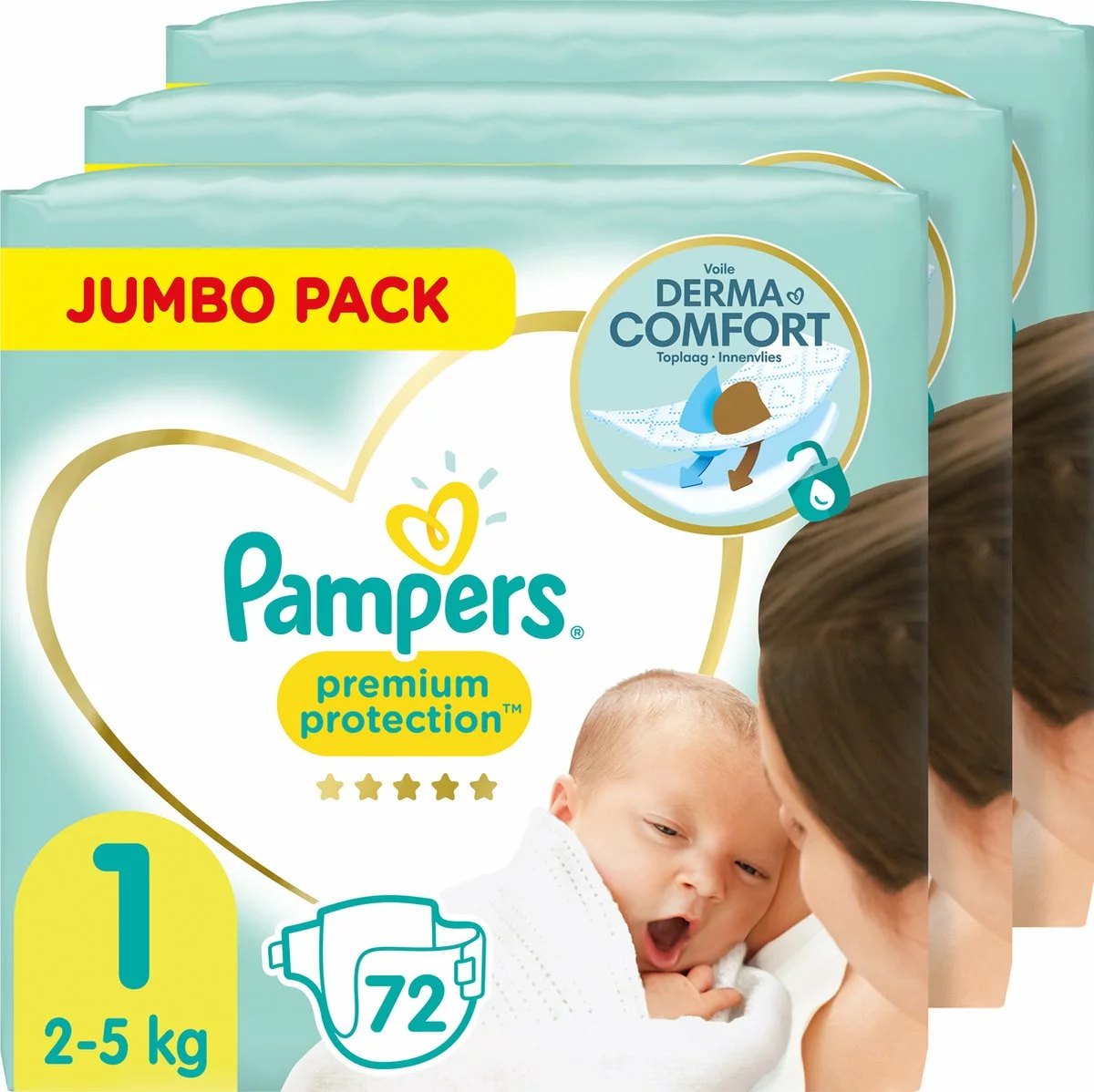 Pampers® Pampers Premium Protection Maat 1 (2-5kg) - 216 Luiers 3 Pampers® Pampers Premium Protection Maat 1 (2-5kg) - 216 Luiers