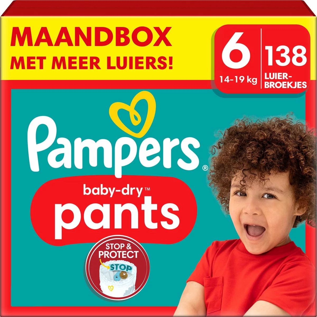Pampers® Pampers Baby-Dry Pants - Maat 6 (14-19kg) - 138 Luierbroekjes - Maandbox 3 Pampers® Pampers Baby-Dry Pants - Maat 6 (14-19kg) - 138 Luierbroekjes - Maandbox