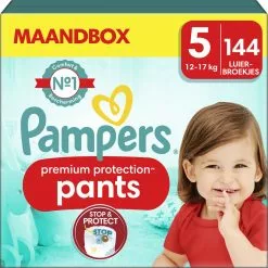 Pampers® Pampers Premium Protection Pants - Maat 5 (12kg - 17kg) - 144 Luierbroekjes - Maandbox 23 Pampers® Pampers Premium Protection Pants - Maat 5 (12kg - 17kg) - 144 Luierbroekjes - Maandbox -Pampers Katoenen luiers Verkoopwinkel 1200x1198 181