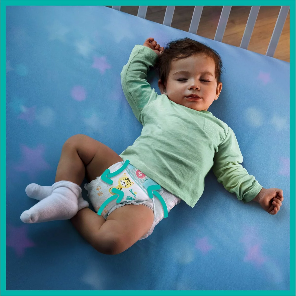 Pampers® Pampers Baby-Dry Luiers - Maat 4 (9-14 Kg) - 174 Stuks - Multi-Pack 5 Pampers® Pampers Baby-Dry Luiers - Maat 4 (9-14 Kg) - 174 Stuks - Multi-Pack - Afbeelding 3