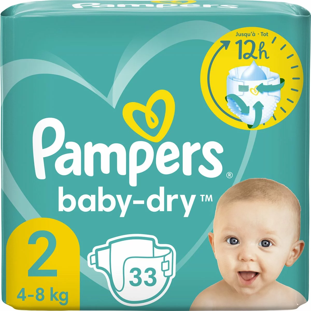Pampers® Pampers - Baby Dry - Maat 2 - Mega Pack - 66 Luiers 4 Pampers® Pampers - Baby Dry - Maat 2 - Mega Pack - 66 Luiers - Afbeelding 2
