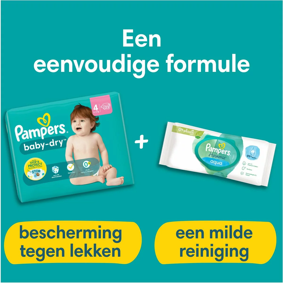 Pampers® Pampers Baby-Dry - Maat 4+ (10kg - 15kg) - 198 Luiers - Maandbox 8 Pampers® Pampers Baby-Dry - Maat 4+ (10kg - 15kg) - 198 Luiers - Maandbox - Afbeelding 6