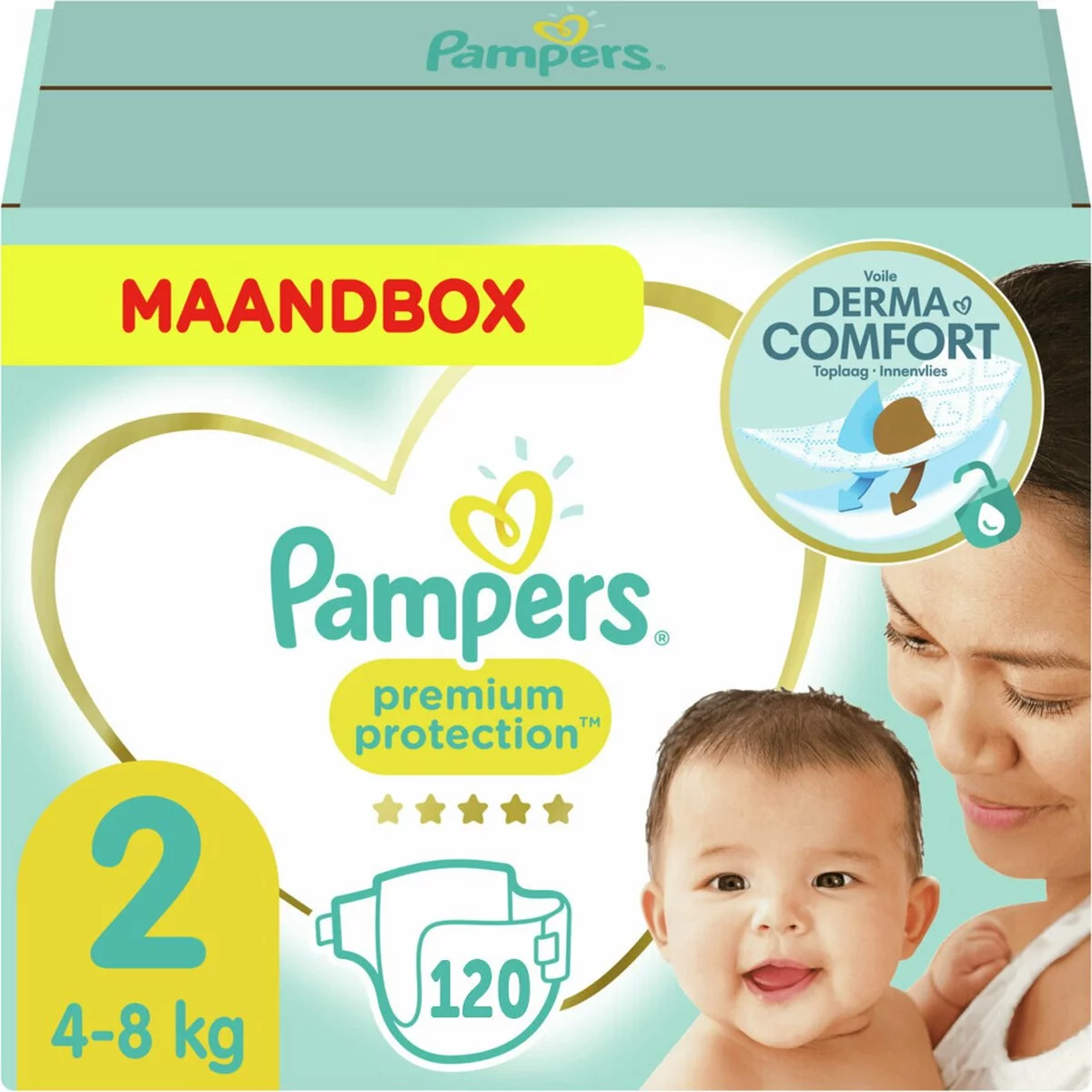 Pampers® Pampers Baby-Dry Luiers - Maat 2 (4-8kg) - 120 Stuks - Voordeelverpakking 4 Pampers® Pampers Baby-Dry Luiers - Maat 2 (4-8kg) - 120 Stuks - Voordeelverpakking - Afbeelding 2