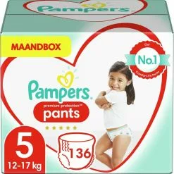 Pampers® Pampers Premium Protection Pants Luierbroekjes - Maat 5 - Maandbox - 136 Luierbroekjes