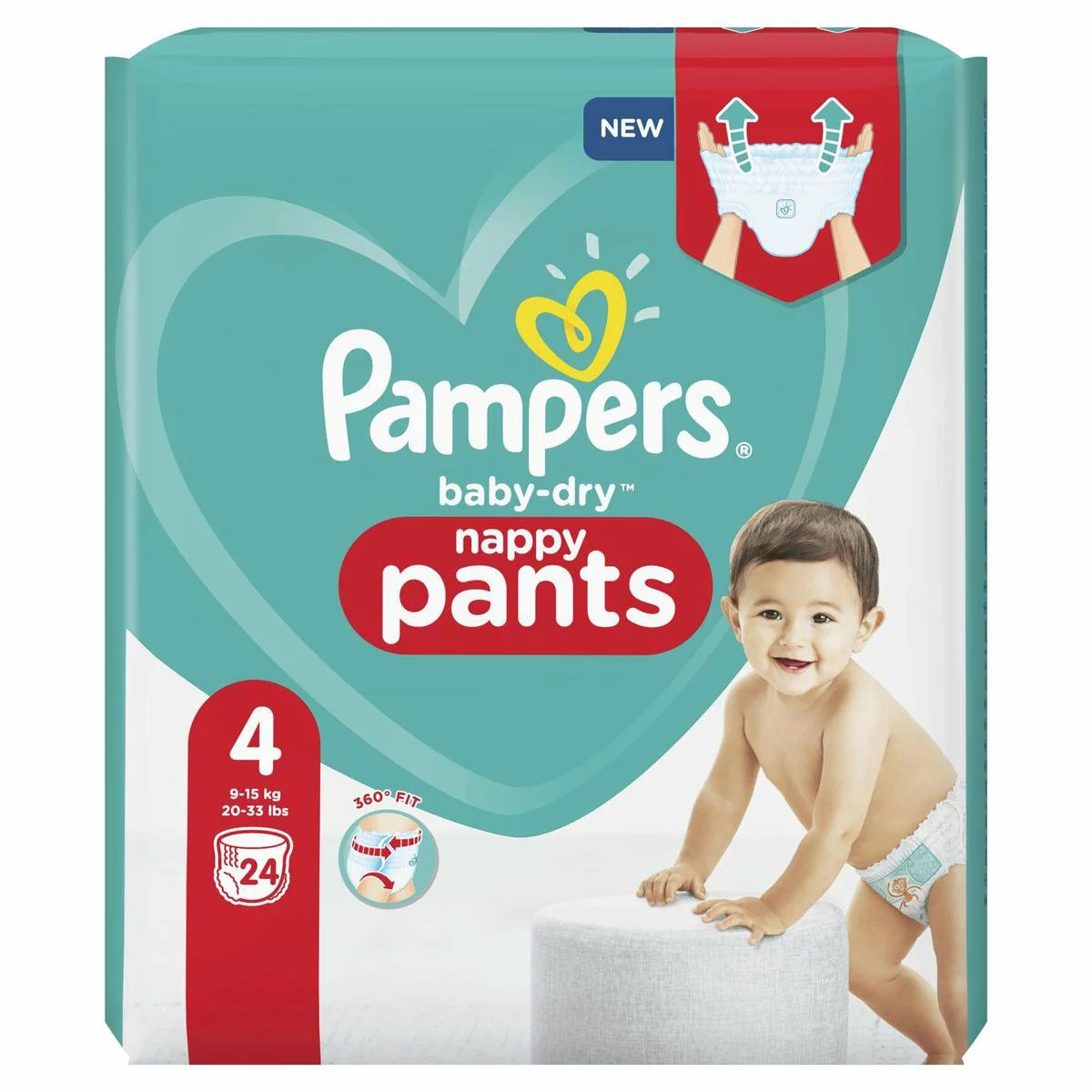 Pampers® Pampers Baby-Dry Pants Maat 4 (9kg-15kg) - 24 Luierbroekjes 9 Pampers® Pampers Baby-Dry Pants Maat 4 (9kg-15kg) - 24 Luierbroekjes - Afbeelding 7
