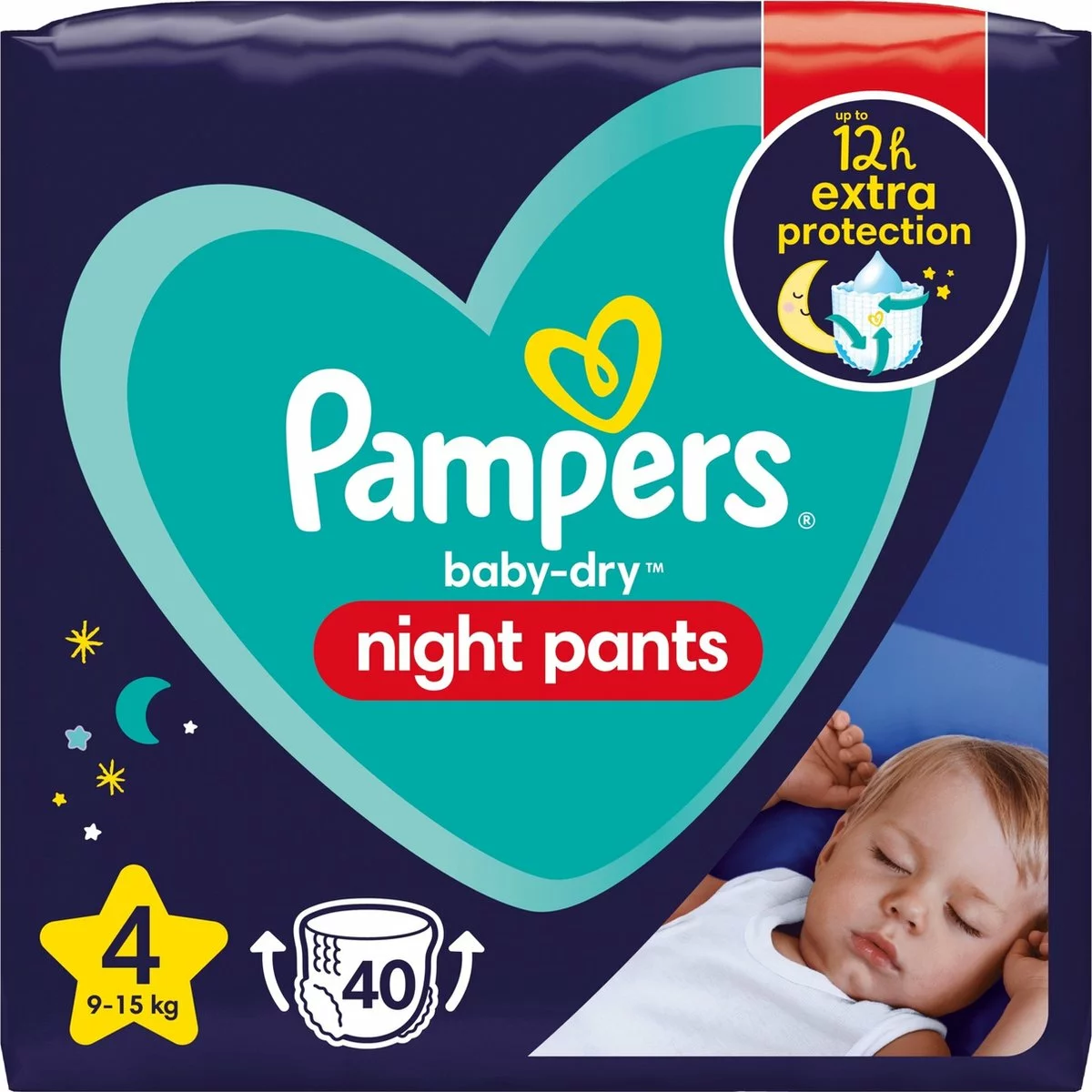 Pampers® Pampers - Night Pants - Maat 4 - Small Pack - 40 Luierbroekjes 4 Pampers® Pampers - Night Pants - Maat 4 - Small Pack - 40 Luierbroekjes - Afbeelding 2